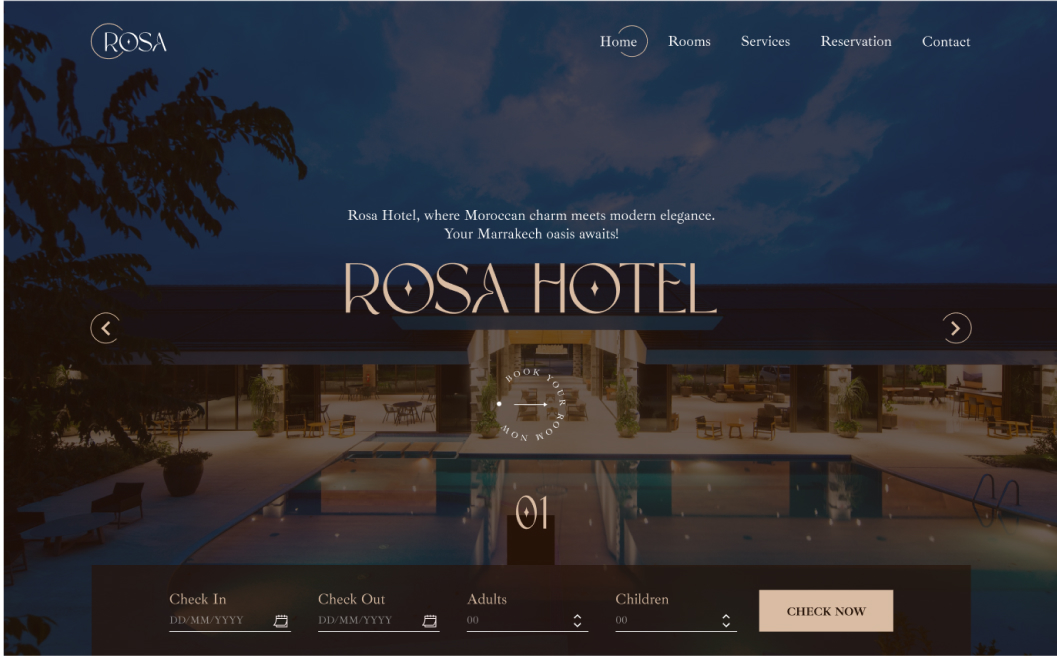 Rosa Hotels website
